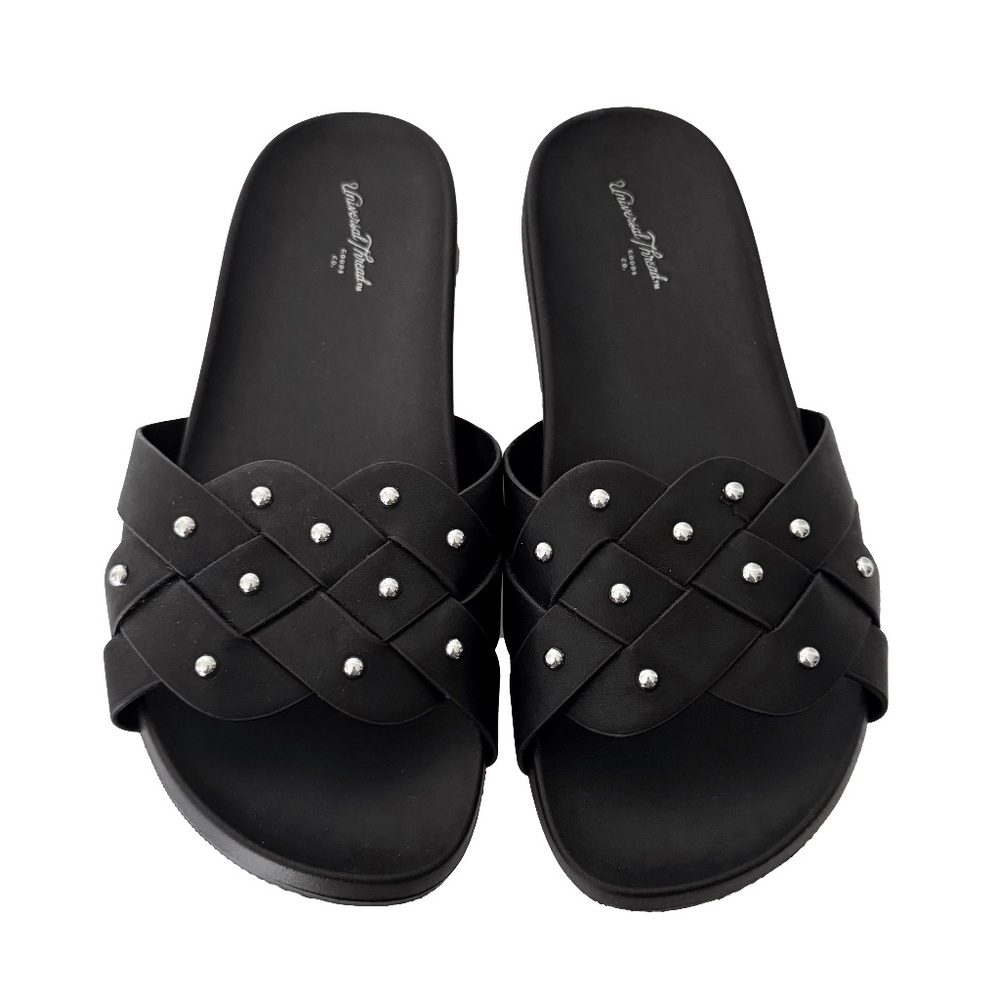 Women's Trudy Slide Sandals - Universal Thread Black NWOT